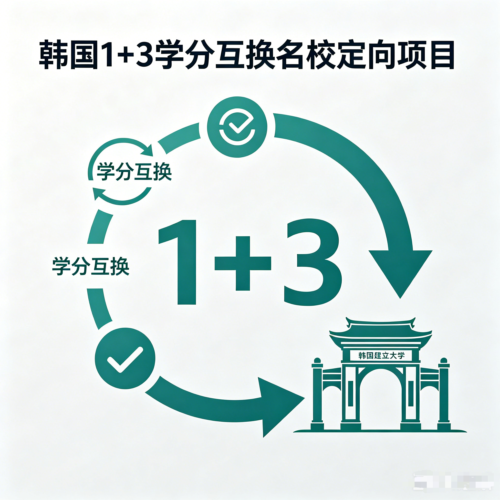娄底韩国留学1+3学分互换项目（名校定向）